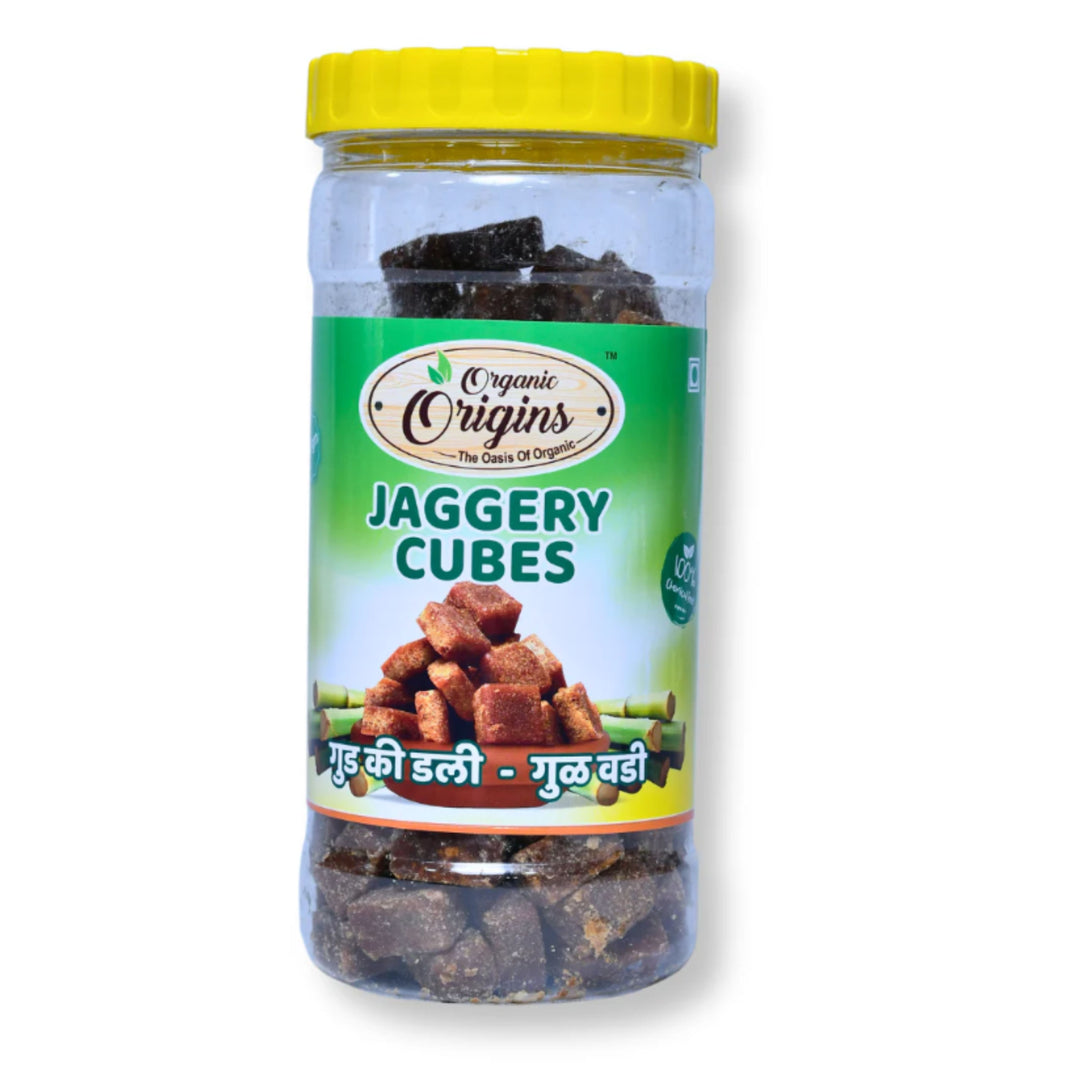 ORGANIC ORIGINS Pure Deshi Gul Jaggery Cubes, Sakhi SHG, Natural, Chemical Free, 500gm