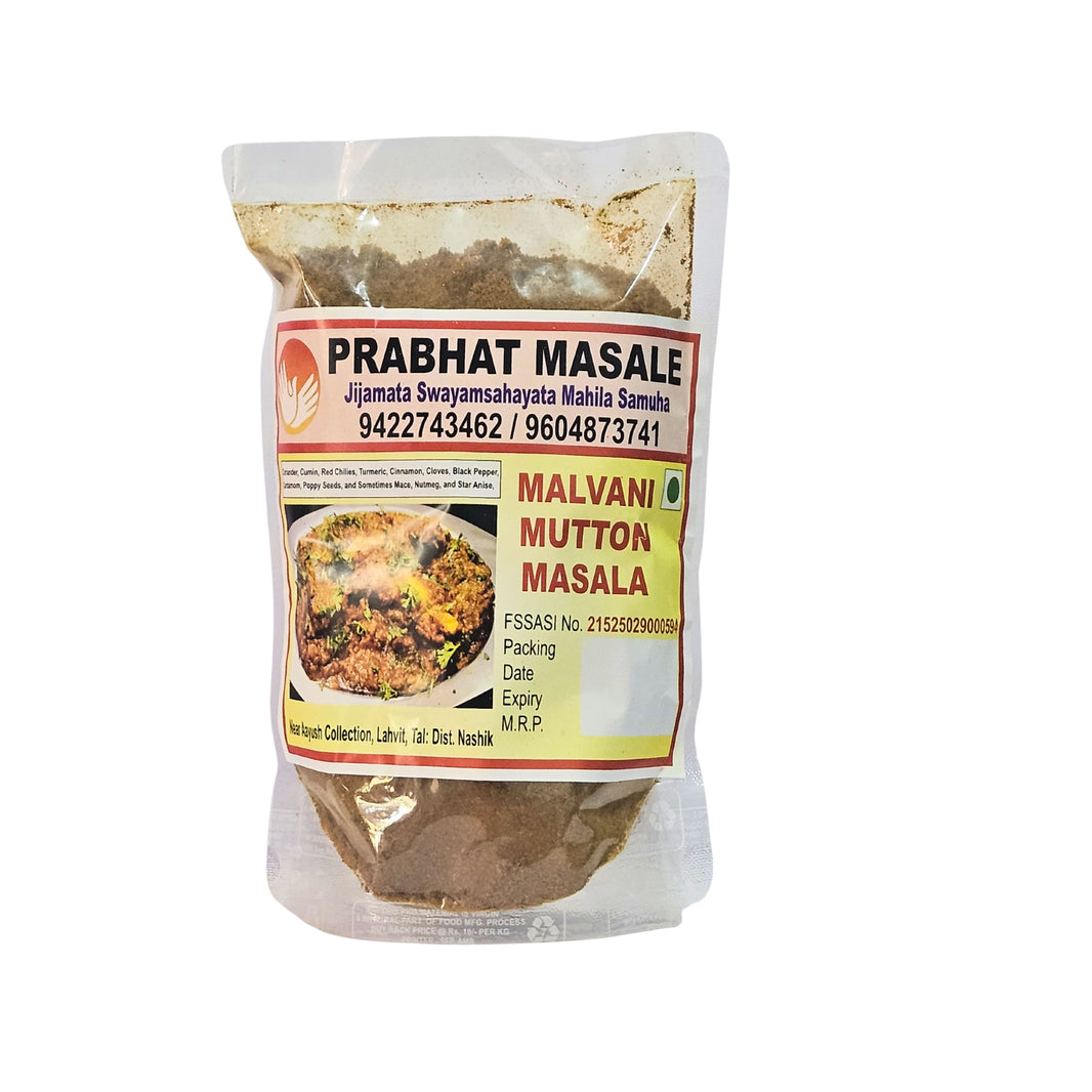 PRABHAT, Malwani Meat Masala, Jijamata SHG, No Added Colours & No Preservatives, Pack Of 500 gm