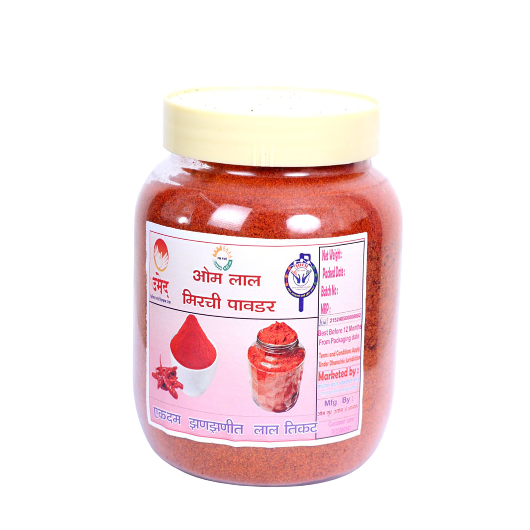 OM MASALA Lal Mirchi Powder Red Chilli Spice Pack of 500 gm Natural Aromatic Traditional Cooking Masala