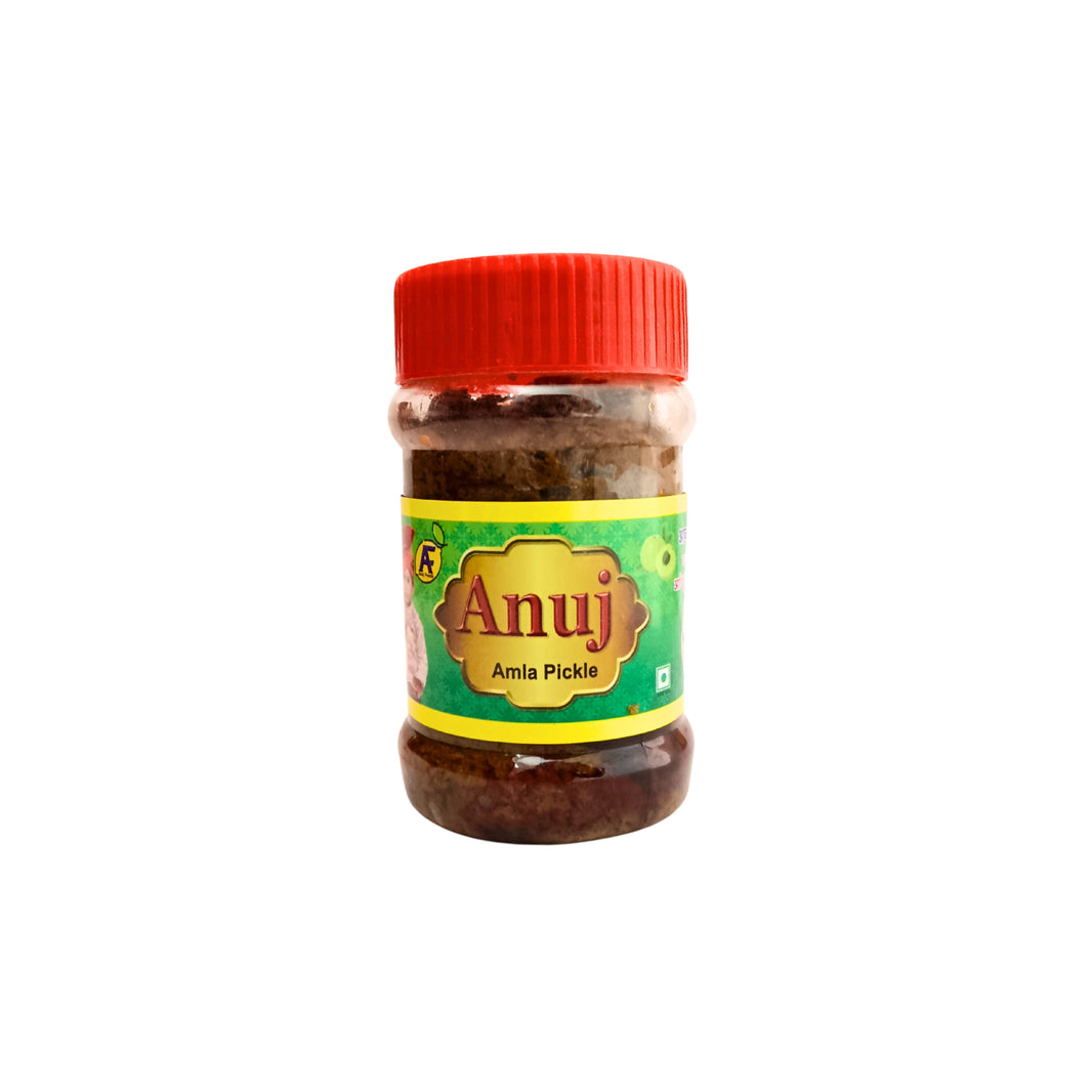 ANUJ FOODS Amla Pickle, Aonla Pickle, Made By Natural Ingredients, No Artificial Flavours, Pack of 200 gms