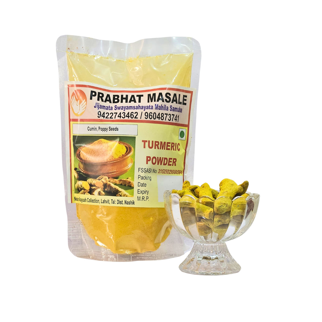 PRABHAT, Turmeric Powder, Jijamata SHG, No Added Colours & No Preservatives, Pack Of 500 gm