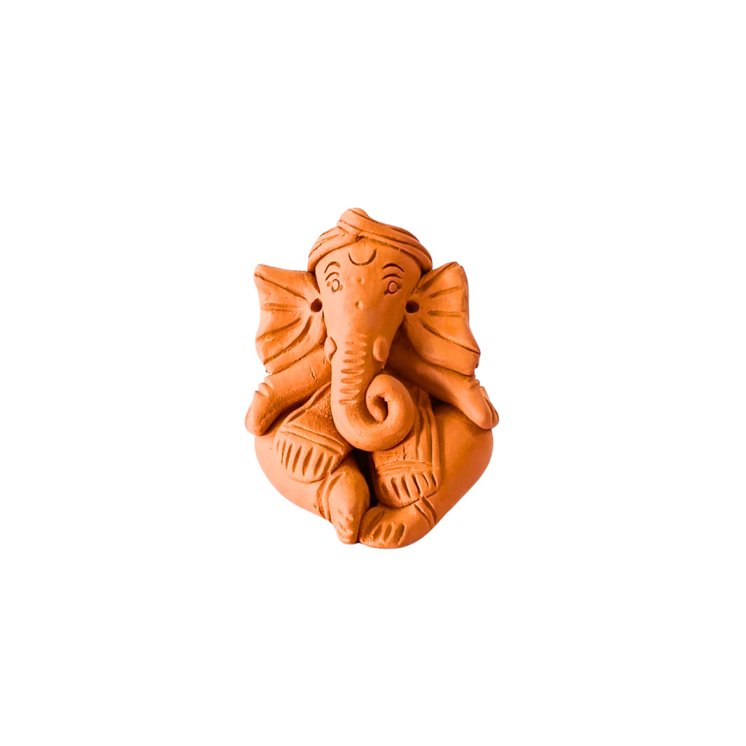 SADGURU ECO FRIENDLY Baitha Ganapati, Made By Natural Soil, Local Craftsmanship, Pack Of 1