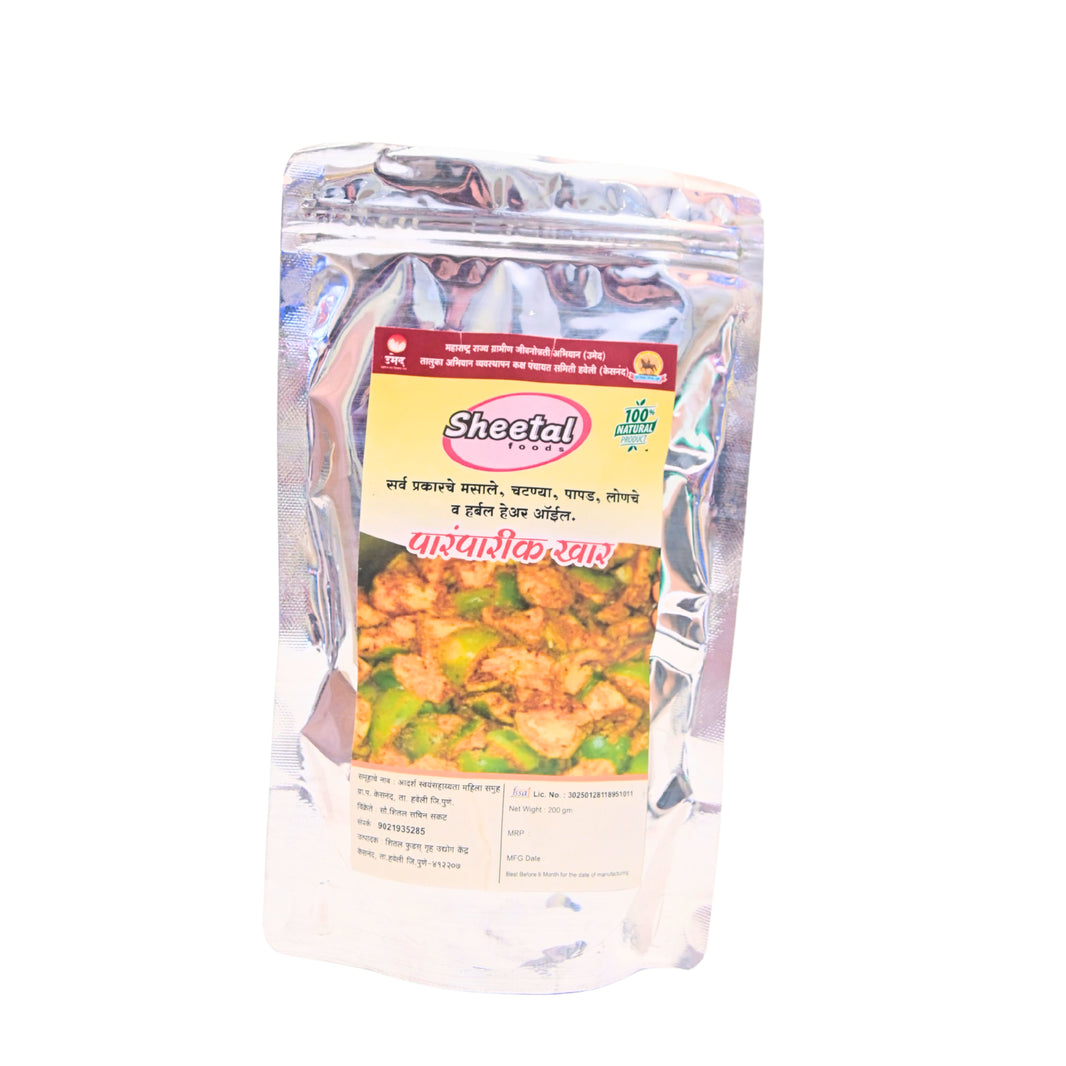 SHEETAL FOODS, Traditional Pickle Khar, Adarsha SHG, Pack of 250 Gm