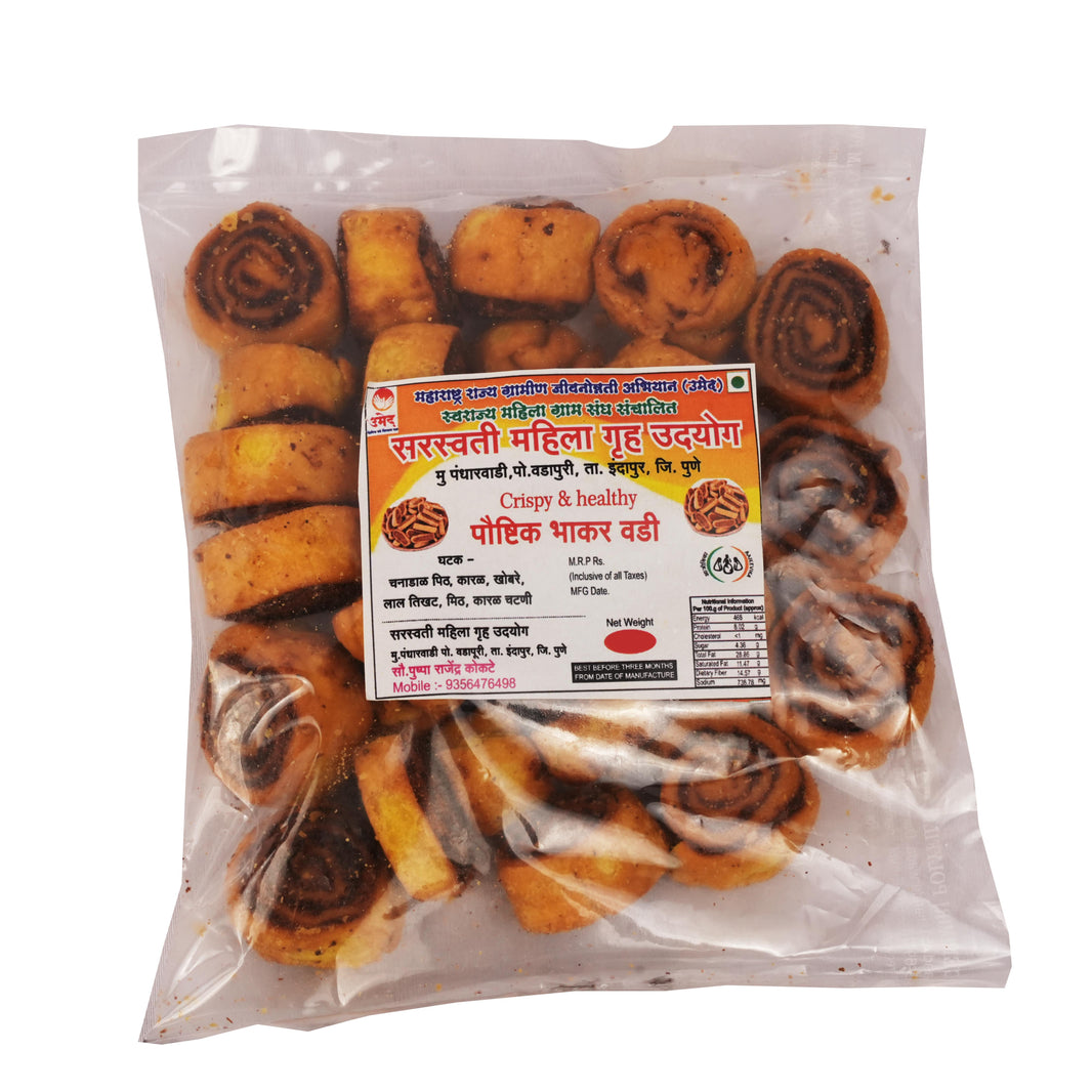 SARASWATI - Bhakarwadi | Authentic Flavor, Natural Ingredients, Traditional Goodness | Pack of 100g