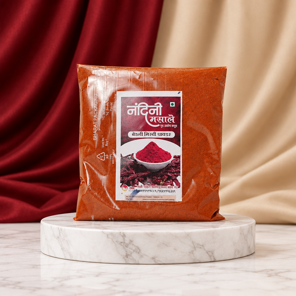 NANDINI MASALE, Bedagi Mirch Powder, Sakhi SHG, Natural Ingredients, No Artificial Essence, Pack of 200 gm