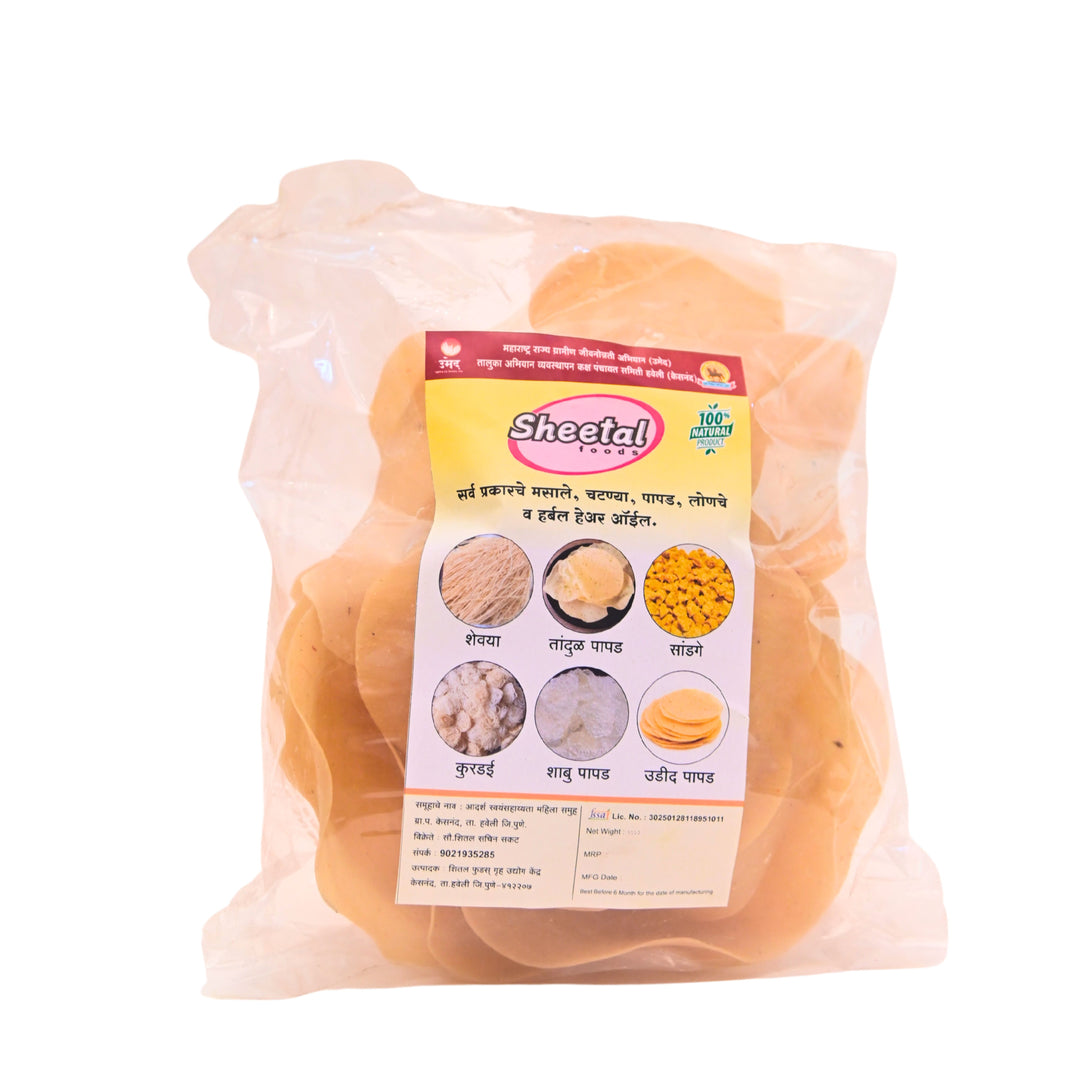 SHEETAL FOODS, Rice Papad, Adarsha SHG, Pack of 400 Gm