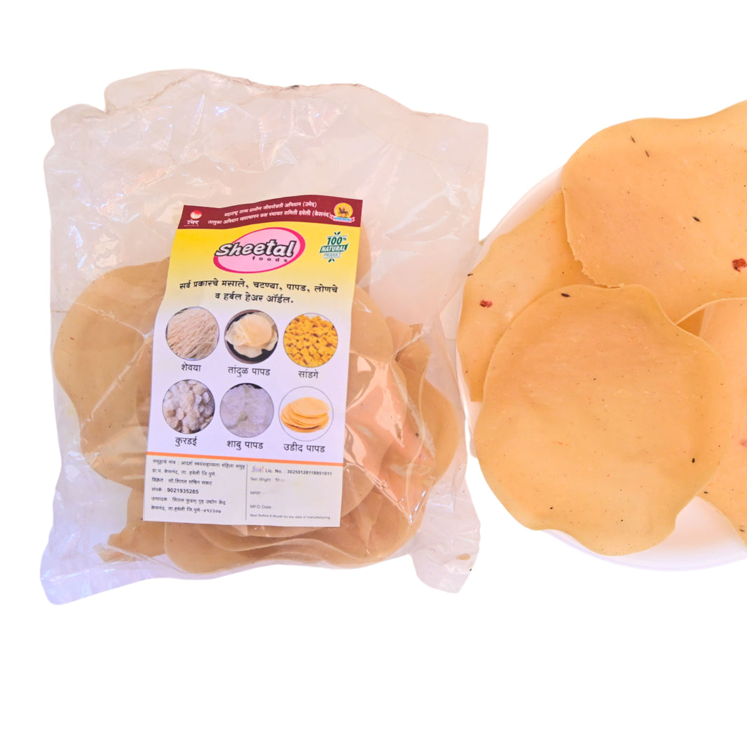 SHEETAL FOODS, Rice Papad, Adarsha SHG, Pack of 400 Gm