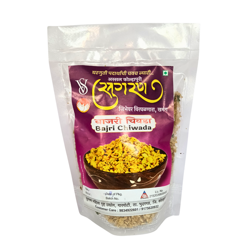 SUGRAN FOODS, Bajri Chiwada, Made By Natural Ingredients, No Artificial, Flavour, Pack of 150 gm
