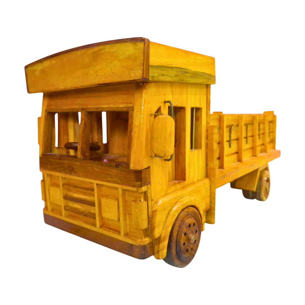 CHOUNDESWARI MAHILA SHG, KUNDAL ShowPiece Big Truck Wooden Craft Handmade with care, Authentic taste, Preservative-free Pack of 1 Piece