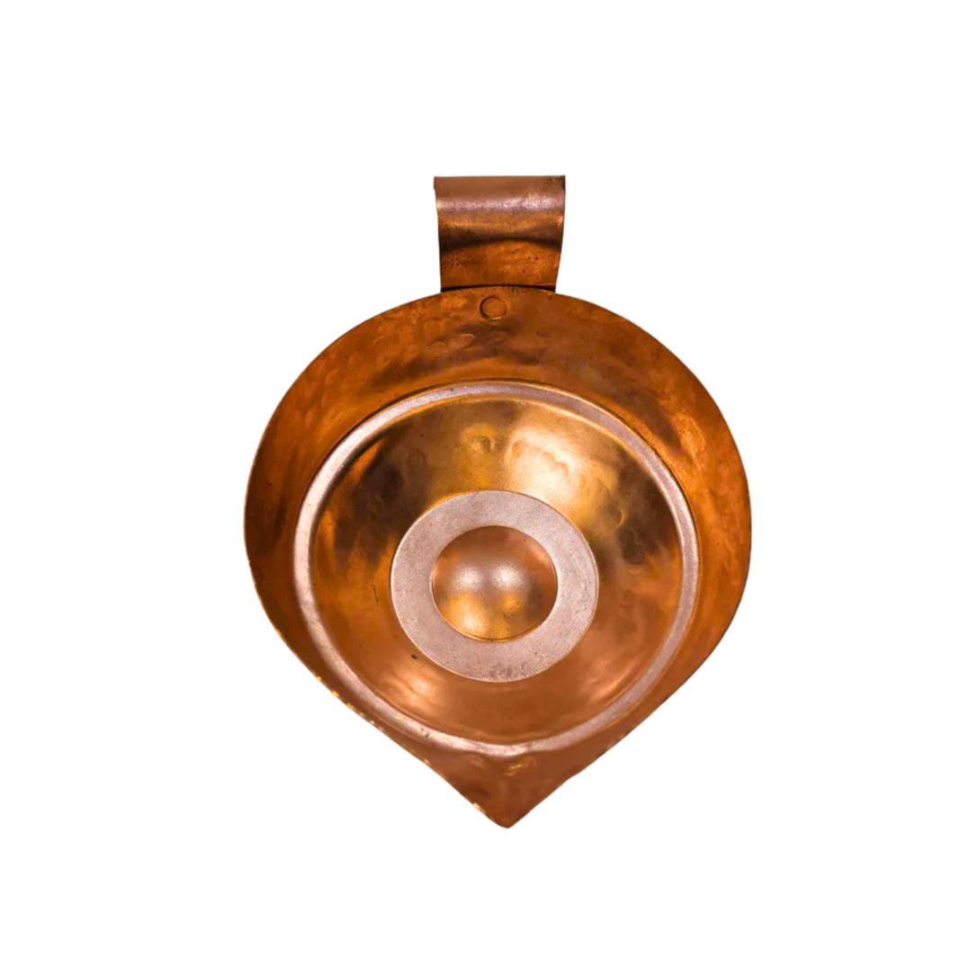 GRAMIN ARTIST Handmade Copper Lamp Without Base Ojas Size No 4.1 Pack Of 1 Piece Traditional Hanging Diya Pooja Decor