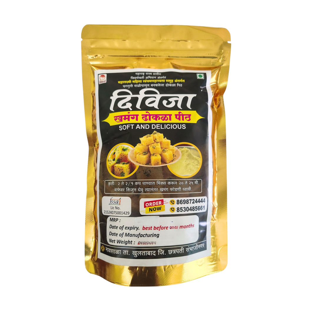 DIVIJA – Khamang Dhokala Pith - spicy, authentic, homemade - Pack of 200 g