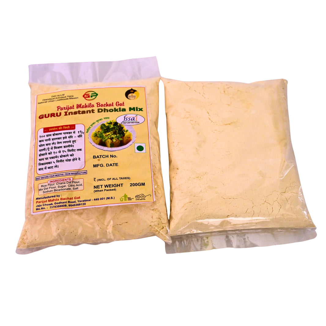 PARIJAT - Instant Dokla Mix | Natural, Authentic, Chemical-Free, Premium Quality | Pack of 200 Gm