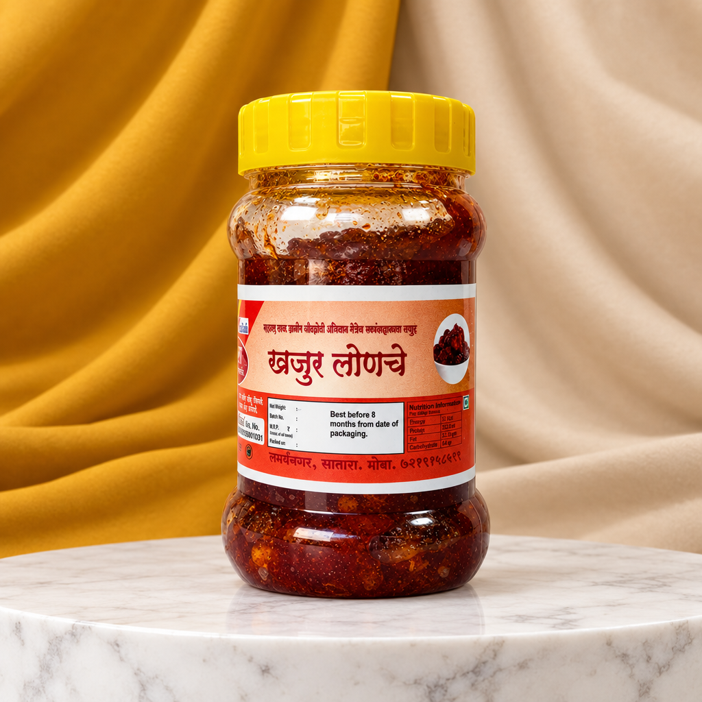 ASHA FOODS Dates Pickle, Khajur Lonache, Maitrey SHG, Natural Ingredients, No Artificial Colour, Pack of 200 gm