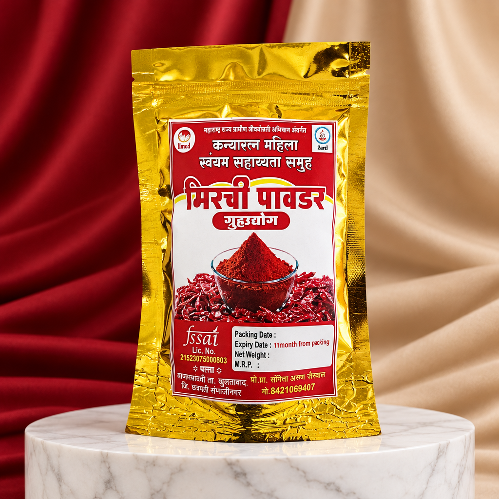 KANYARATNY – mirchi Powder - aromatic, pure, pungent - Pack of 100 g