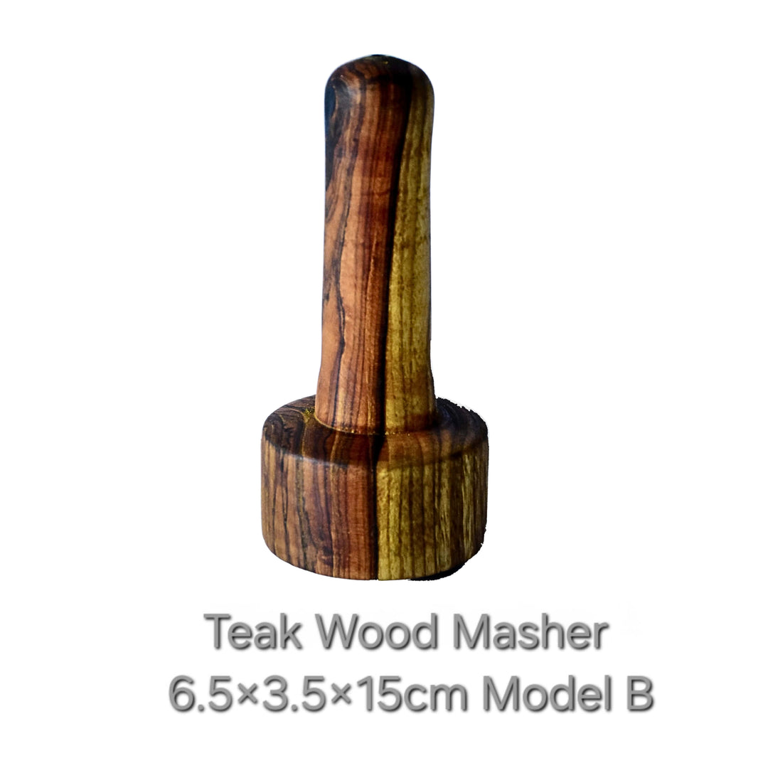 SHRUSHTI furniture Teak Wood Masher Strong, sturdy and made for everyday kitchen use pack of 1