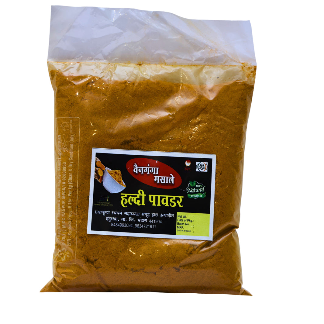 VAINGANGA VAIGAON Tumeric Powder, Rani Lakshmi SHG, Made By Natural Ingredients, No Artificial Chemical, Pack of 1000 gm