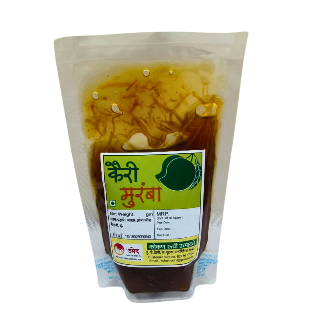 LAXMI NARAYAN Raw Mango Kairi Murabba Sweet Traditional Preserve Prepared from Kairi Pieces Pack of 200 gm