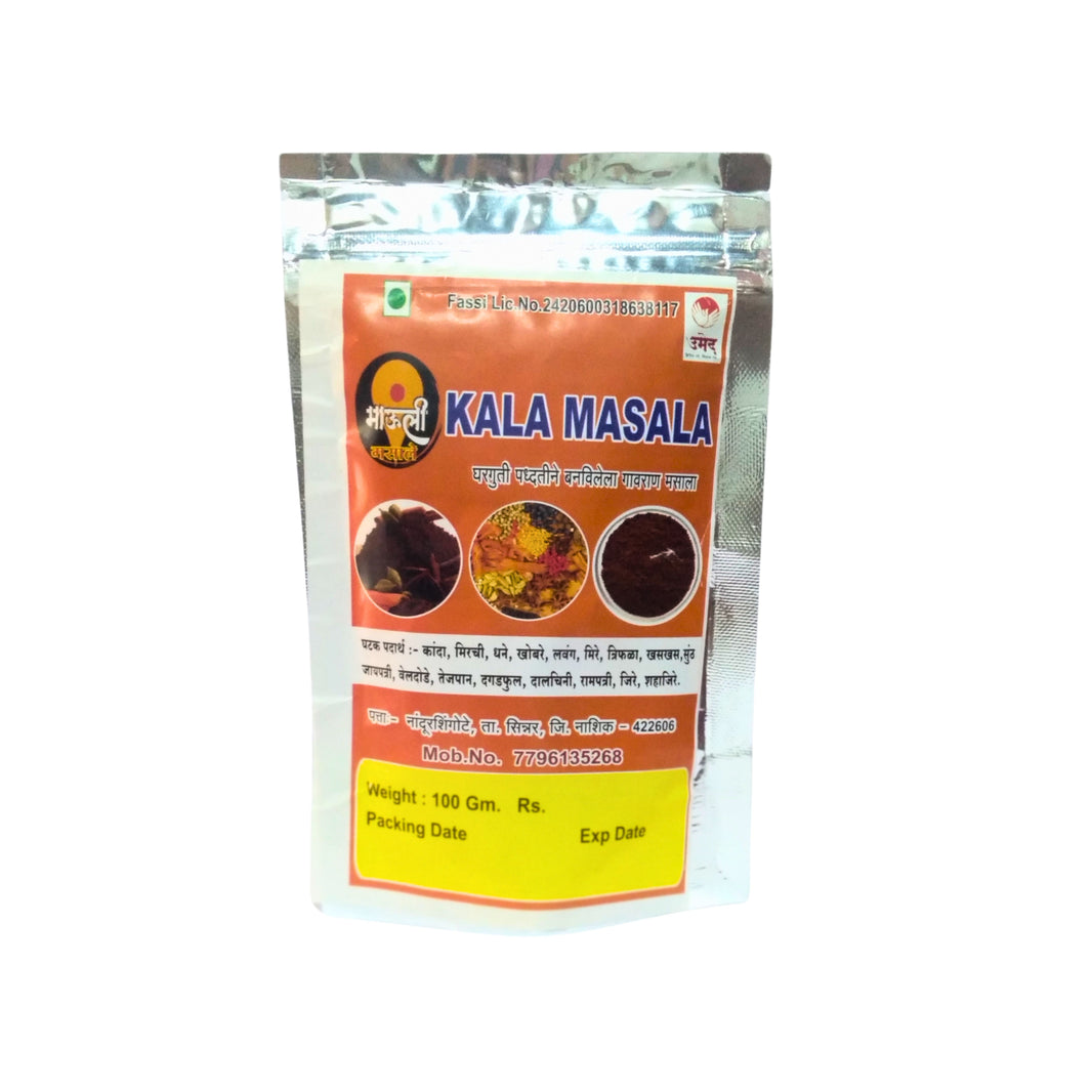 MAULI, Kala Masala, Renukamata SHG, No Added Colours & No Preservatives, Pack Of 100 gm