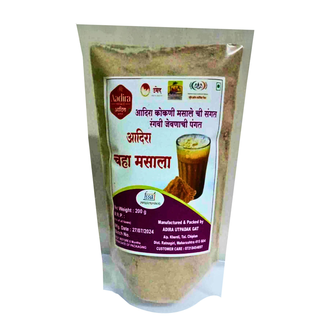ADHIRA Tea Masala Natural Spiced Tea Blend Made From Traditional Aromatic Spices Enhances Kadak Chai Flavor Perfect For Daily Home Tea 200g