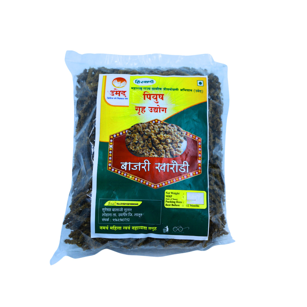 PIYUSH GRUH UDYOG, Bajri Kharudi, Handmade, Samarth SHG, High-Quality Ingredients, Crispy, Flavor, Pack of 1000 gms