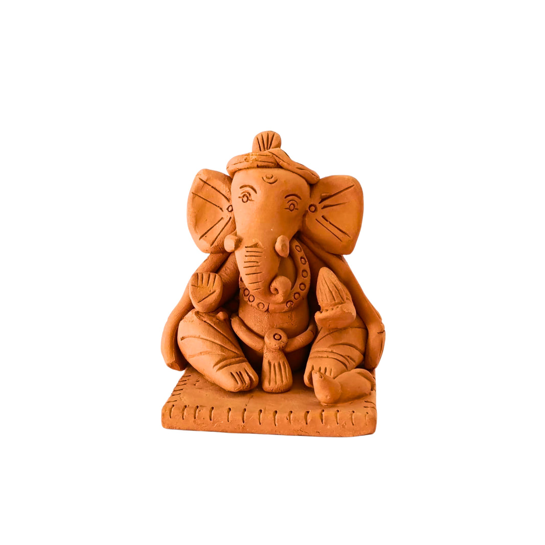 SADGURU ECO FRIENDLY Ganapati On Paat (Big), Made By Natural Soil, Local Craftsmanship, Pack Of 1