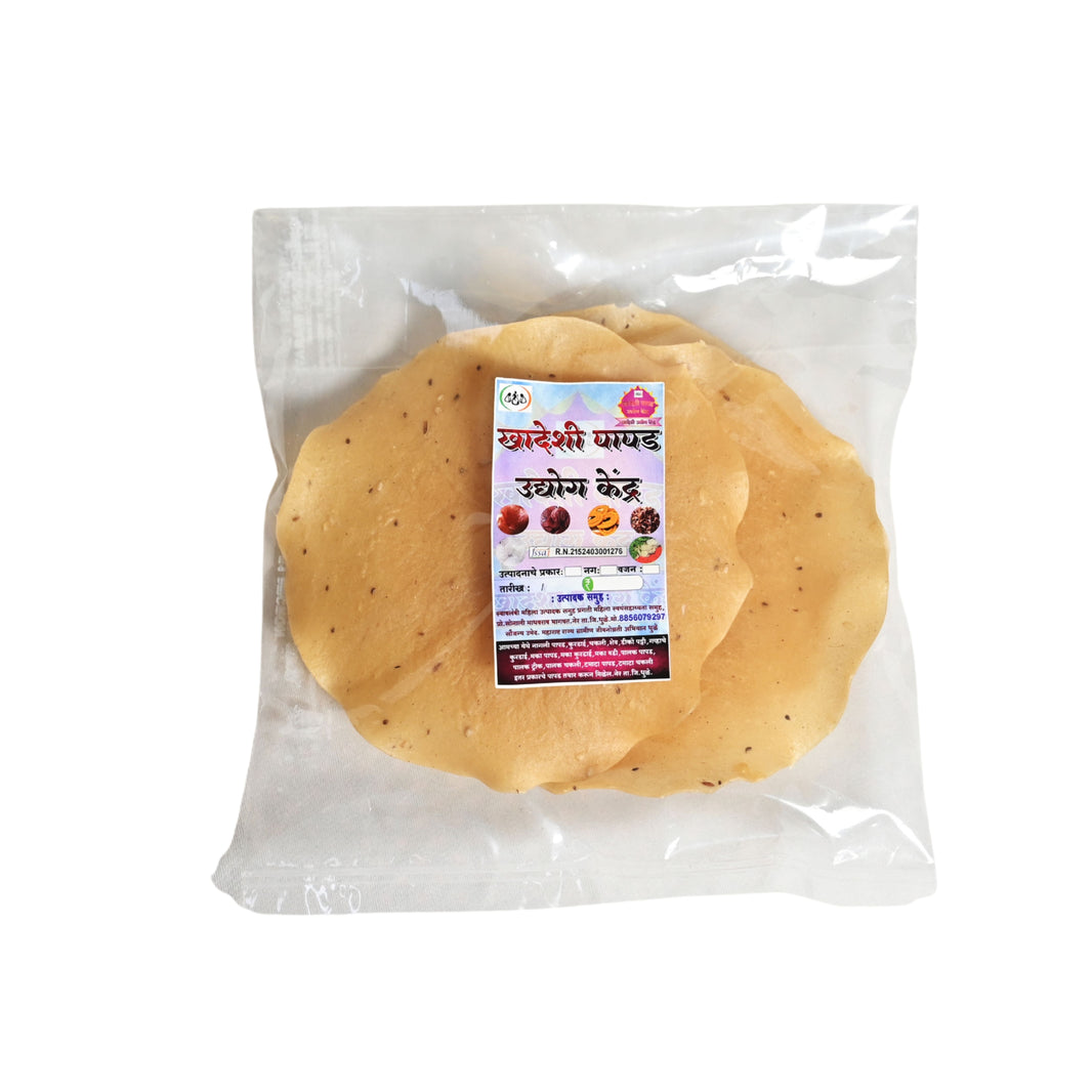 KHANDESHI PAPAD Gahu Tandul Papad Pack Of 500gm Traditional Wheat Rice Papad Ready To Fry Crispy Homemade Authentic Taste