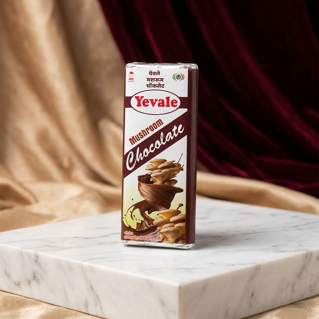 YEVALE, Mushroom Chocolate, Nav Durga SHG, Natural Ingredients, No Artificial Chemical, Pack of 50 gm