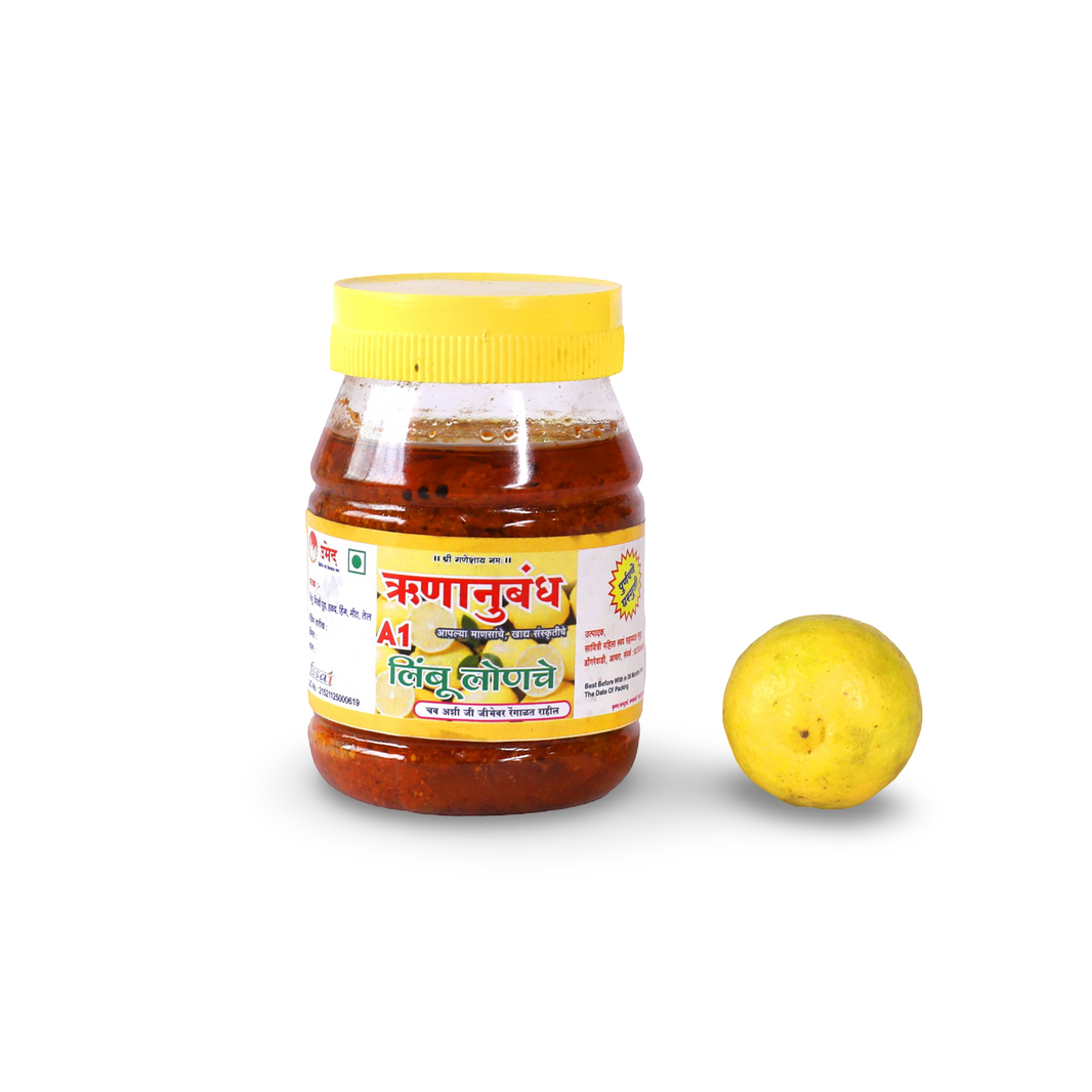 RUNANUBANDH Lemon Pickle, Natural Ingredients, No Artificial Essence, Pack of 200 gms
