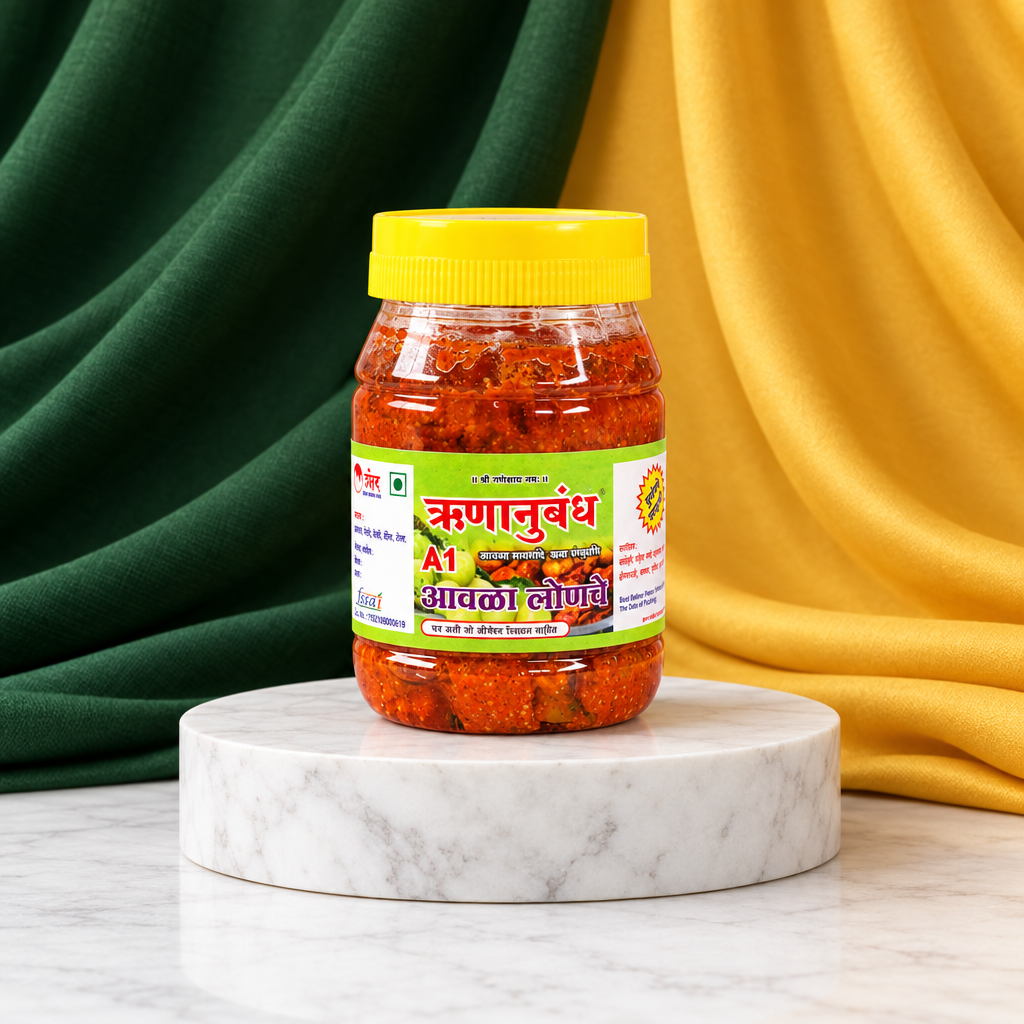 RUNANUBANDH Avala Pickle, Natural Ingredients, No Artificial Essence, Pack of 500 gms
