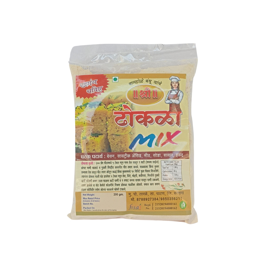 SHREE BY KIRTEE Dhokala Flour, Navchaitanya SHG, Made By Natural Ingredients, No Artificial Flavour, Pack of 200 gm