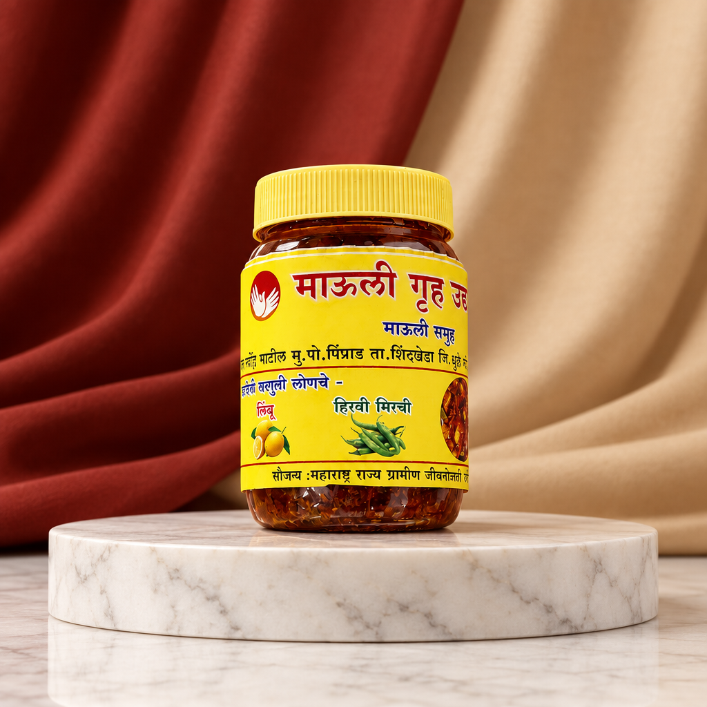 MAULI GRUH UDYOG Limbu Lonche Pack Of 250gm Lemon Pickle Tangy Salty Digestive Traditional Meal Companion