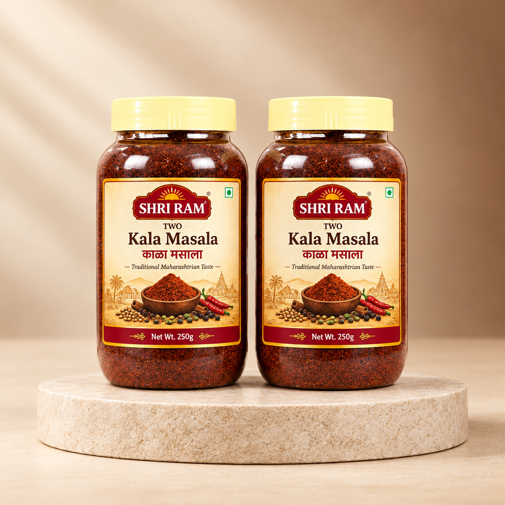 SHRI RAM Kala Masala Pack of 500 gm(250g X 2) Traditional Maharashtrian Spice Blend Rich Aroma Authentic Flavor Slow Roasted Kitchen Masala Premium Taste