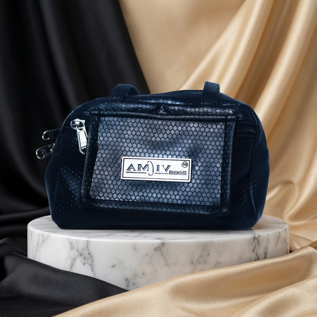AMIV Hand Purse Black Colour, Handmade by Triveni SHG, Eco-friendly and Washable, Pack Of 1 no