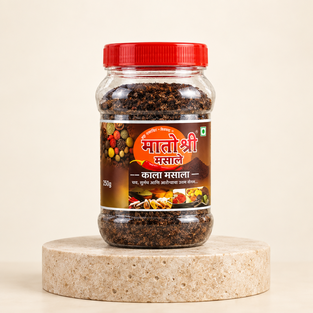 MATOSHRI MASALA Kala Masala Pack of 250 gm Traditional Maharashtrian Spice Blend Rich Aroma Authentic Flavor Slow Roasted Kitchen Masala Premium Taste
