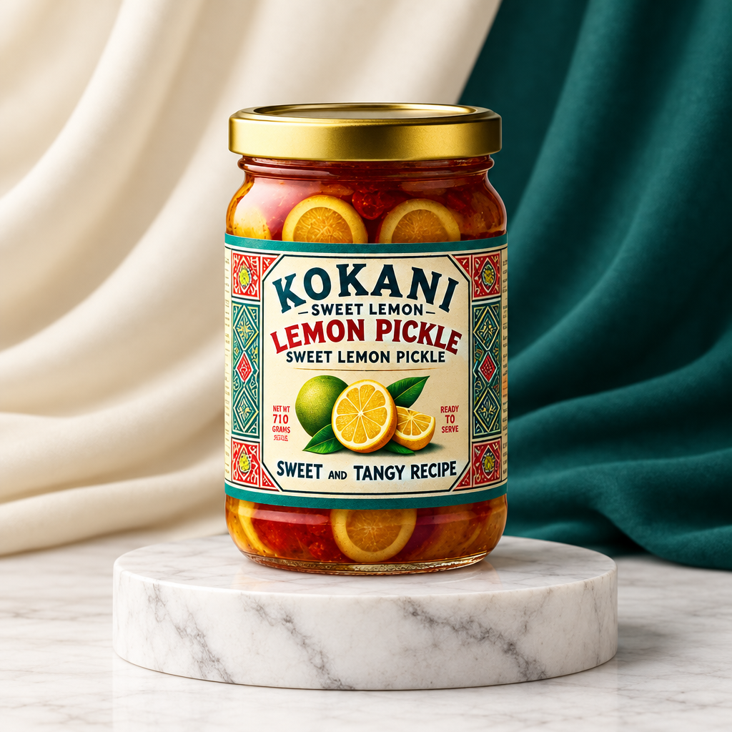 Assal Kokani,Sweet Lemon Pickle, Natural Ingredient, No Artificial Essence, Pack of 500 gms