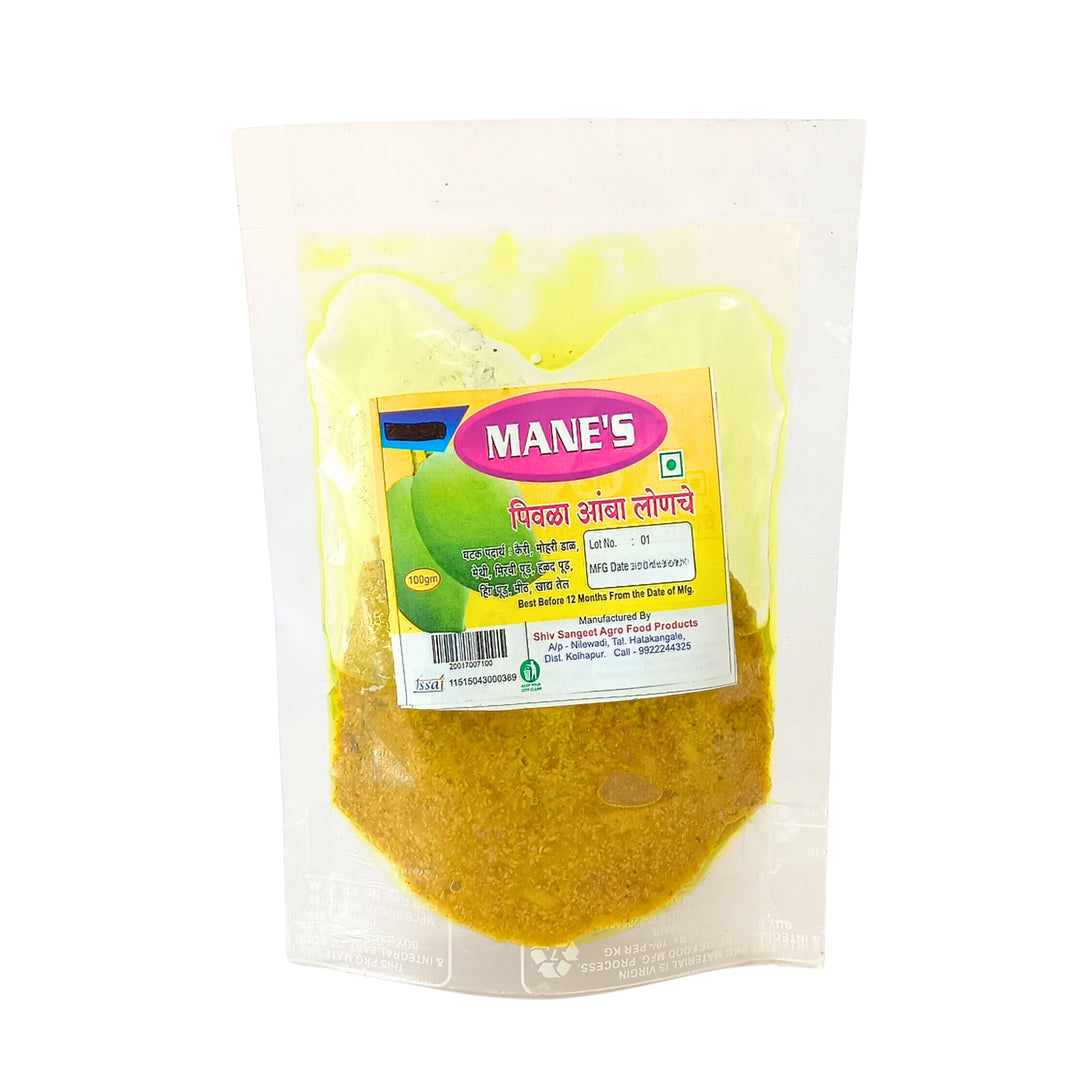 MANE Yellow Mango Pickle, Shri Sai SHG, Natural Ingredients, No Artificial Colour, Pack of 100 gm