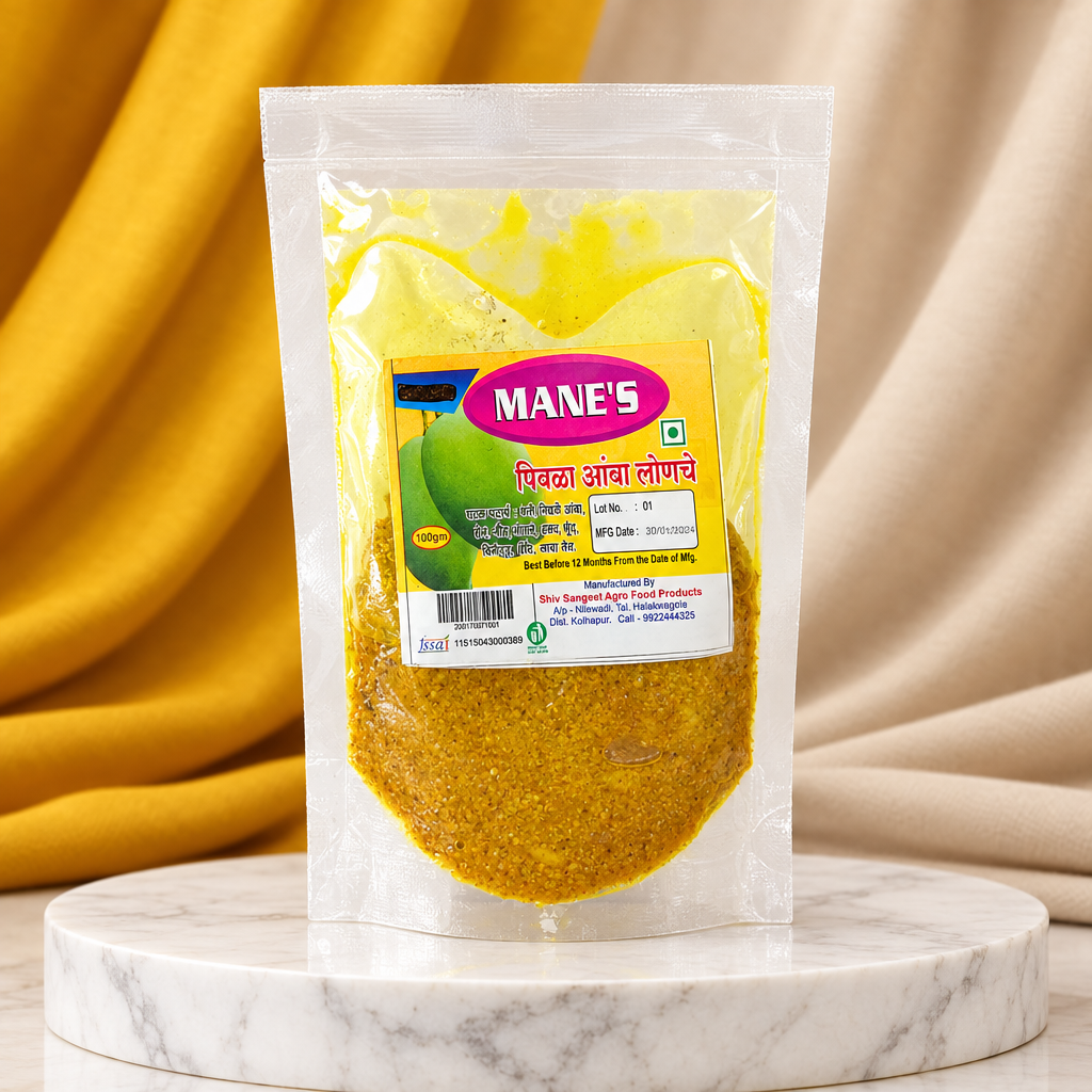 MANE Yellow Mango Pickle, Shri Sai SHG, Natural Ingredients, No Artificial Colour, Pack of 100 gm