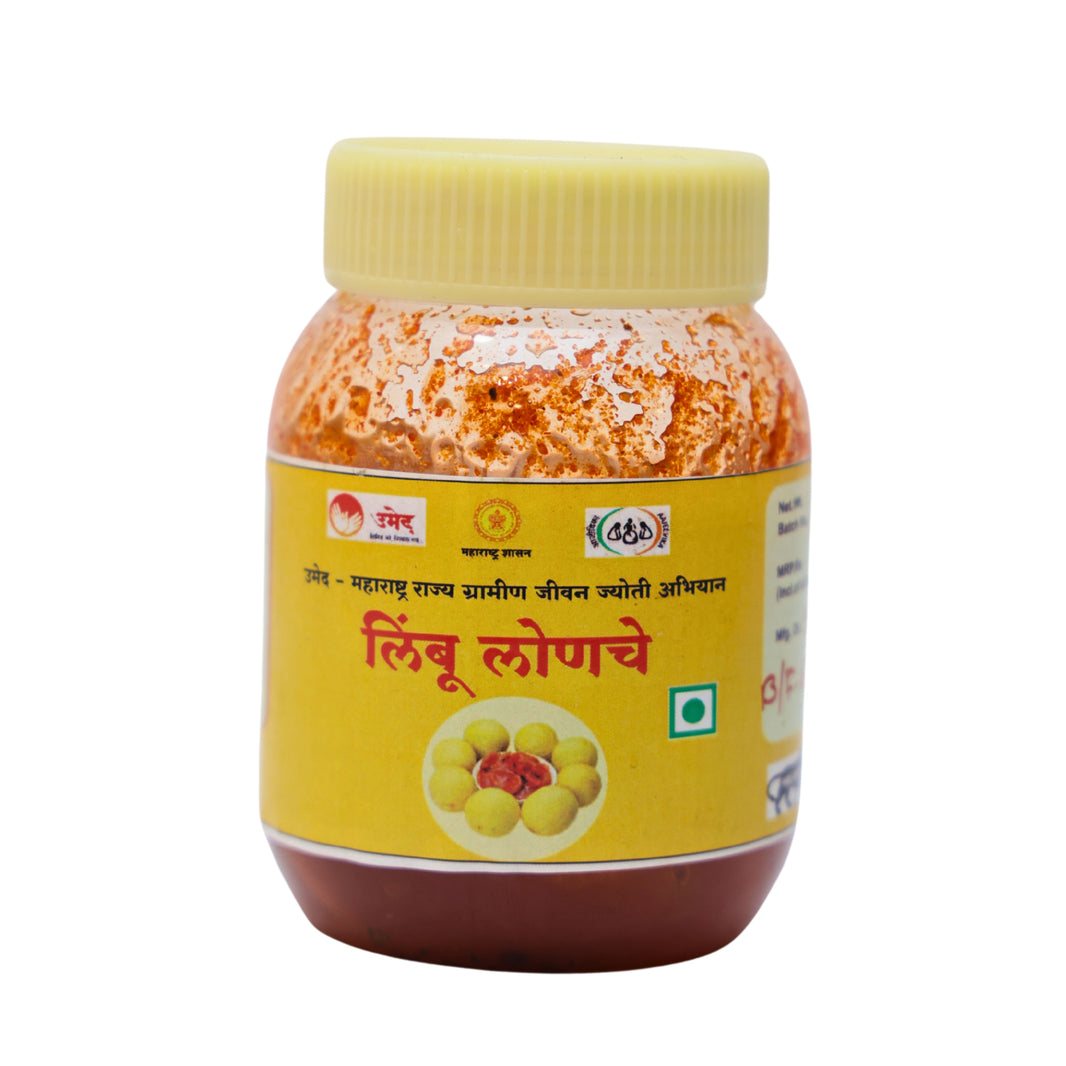 NISARG,Sanyog Lemon Pickle, Natural Ingredients, No Artificial Essence, Pack of 250 gms