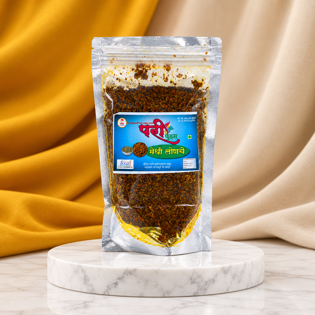 PARI FOODS Fenugreek Pickle, Methi Pickle, Indira Gandhi SHG, Made By Natural Ingredients, No Artificial Flavours, Pack of 250 gms