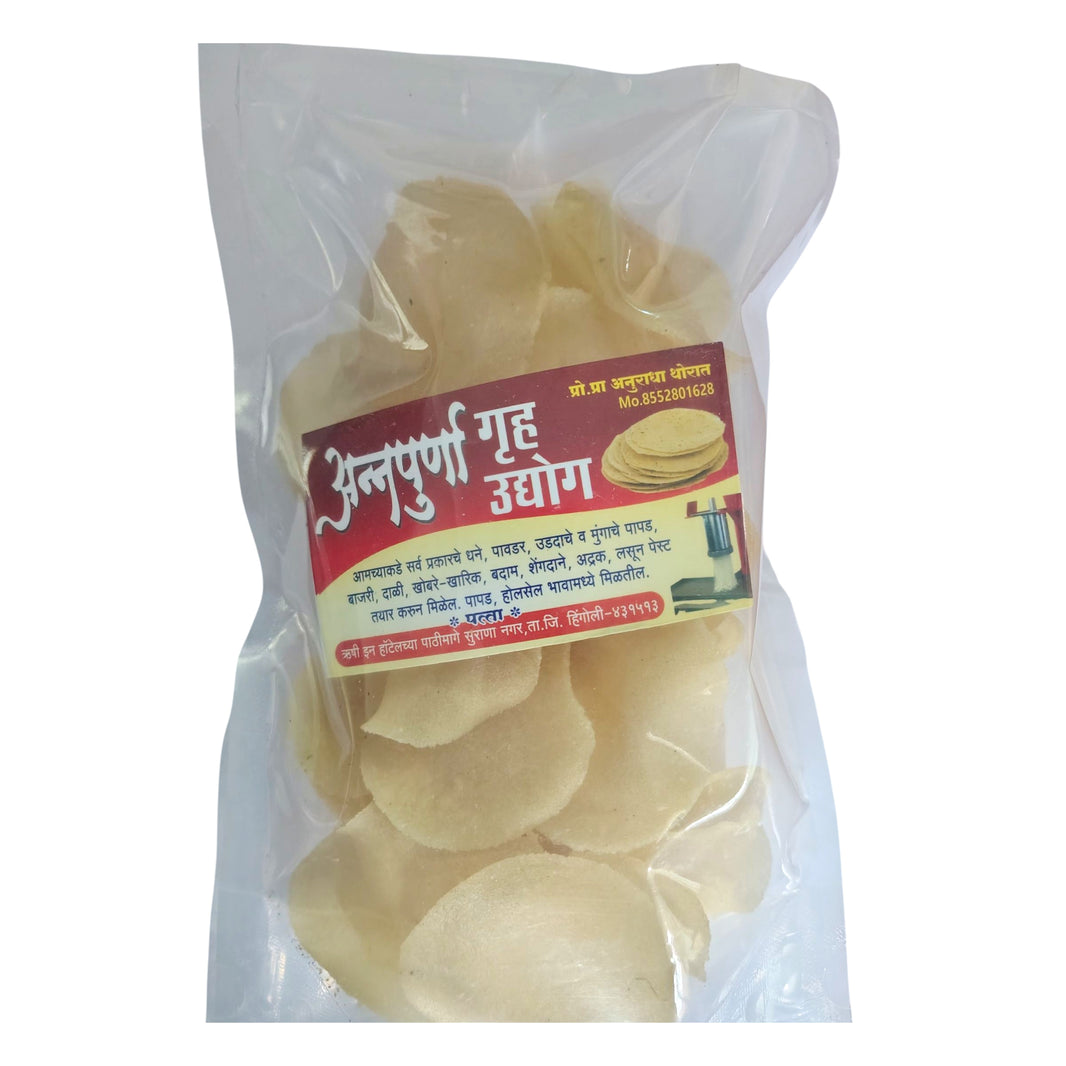 ANNPURNA – tandul Papadi - crispy, traditional, rice-based - Pack of 100 gm