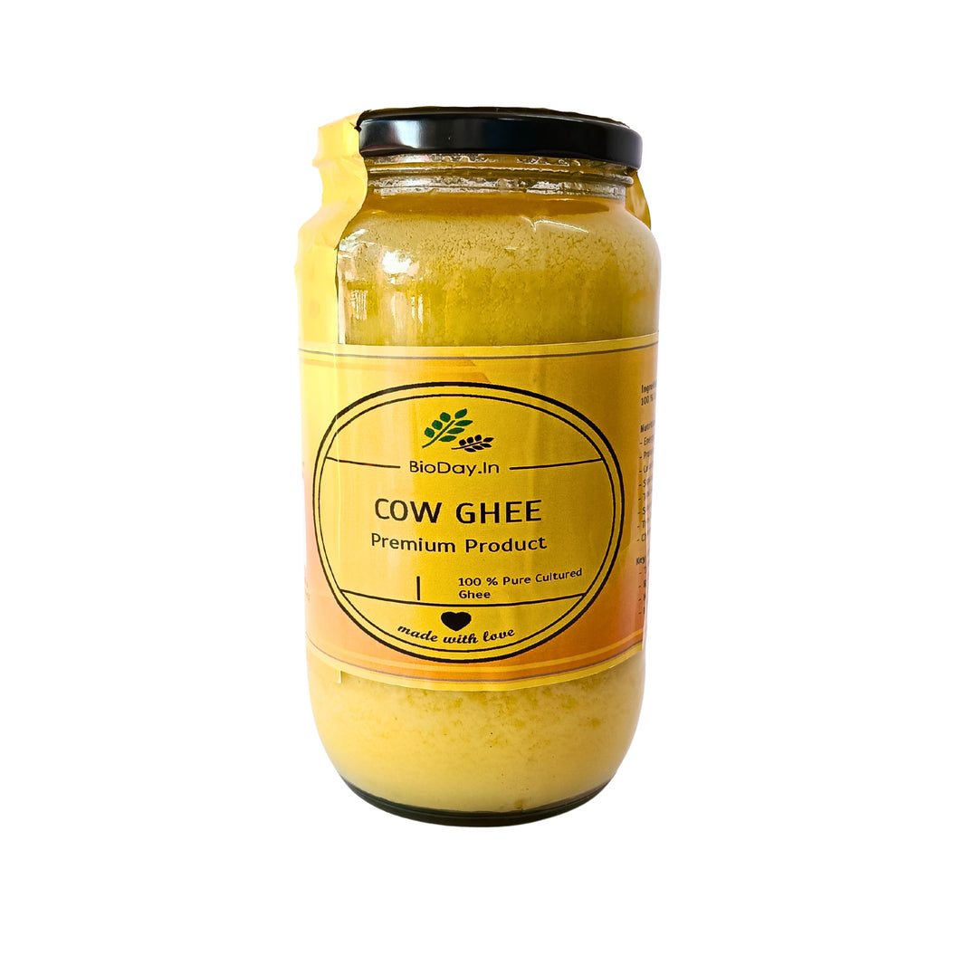 BIODAY.in Cow DESI Ghee, Made By Cow Milk, No Artificial Essence, pack of 550 ml
