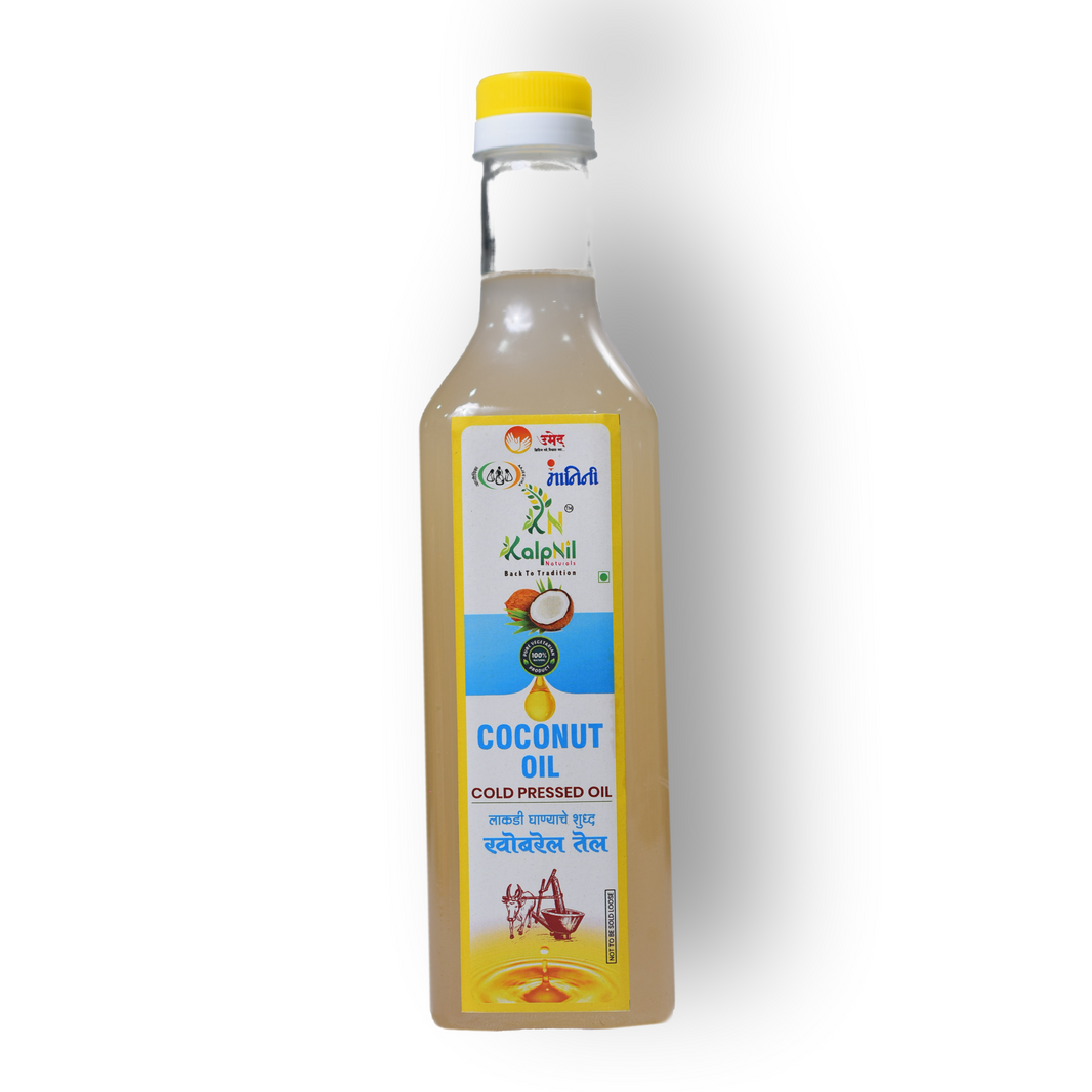 KALPNIL Pure Coconut Oil, wooden Pressed Oil,  Samarth SHG, Natural, Chemical Free, 500 ml