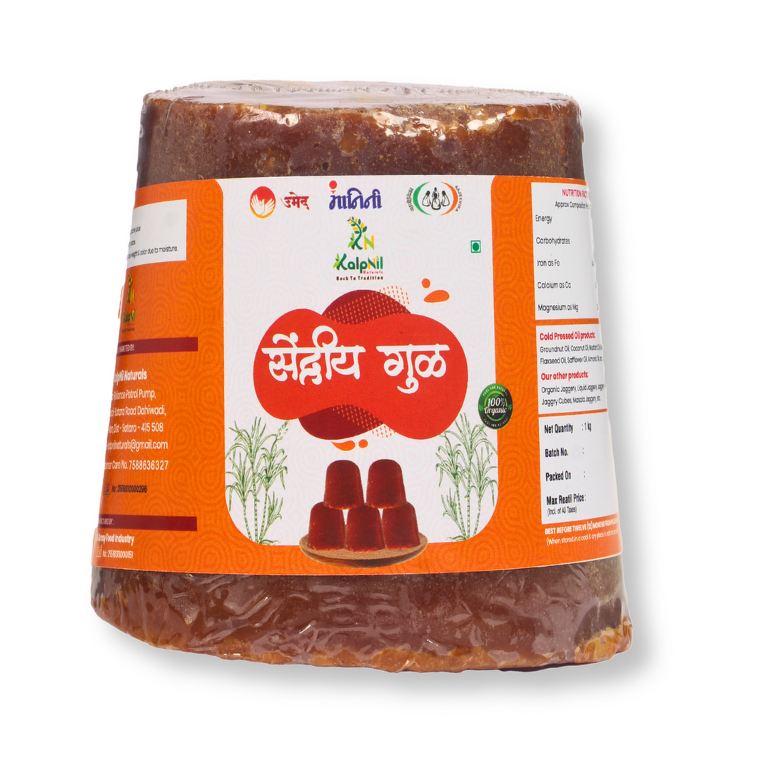 KALPNIL Pure Deshi Gul Jaggery, Samarth Mahila Bachat Gat, Natural, Chemical Free, 1000gm
