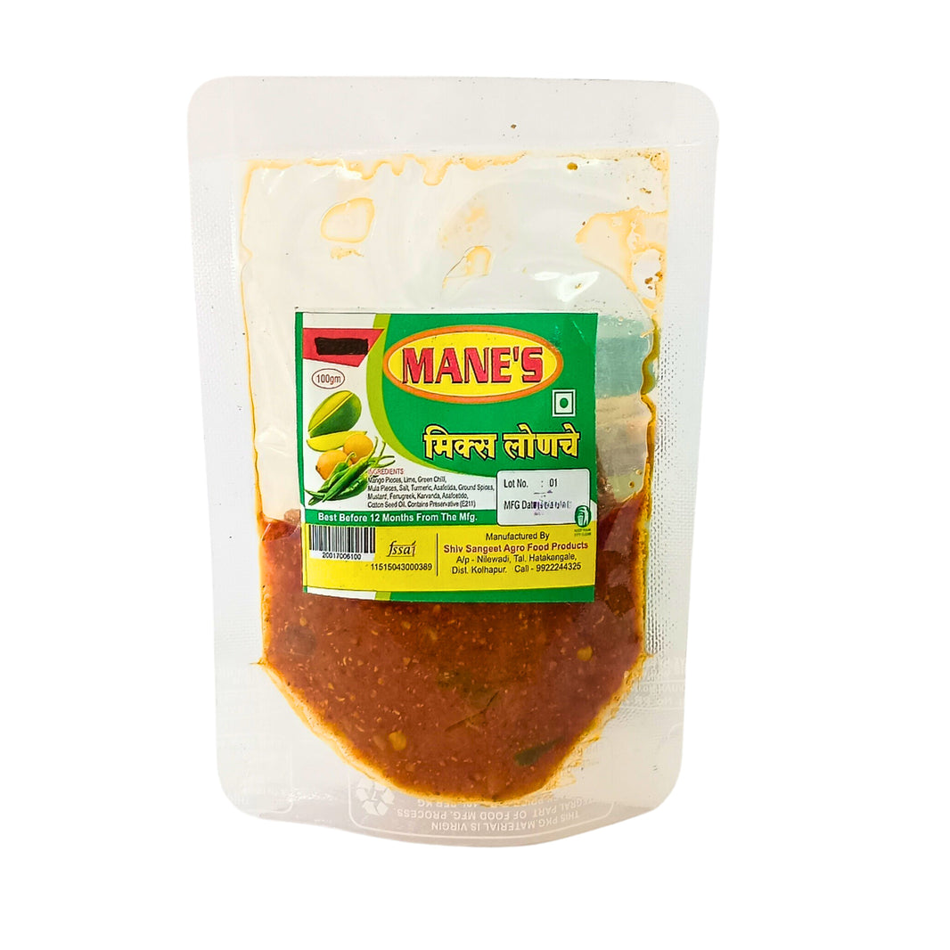 MANE Mix Pickle, Shri Sai SHG, Natural Ingredients, No Artificial Colour, Pack of 100 gm