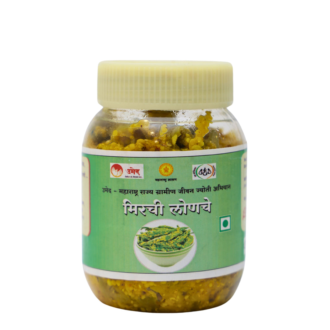 NISARG,Sanyog Chilly Pickle, Natural Ingredients, No Artificial Essence, Pack of 500 gms
