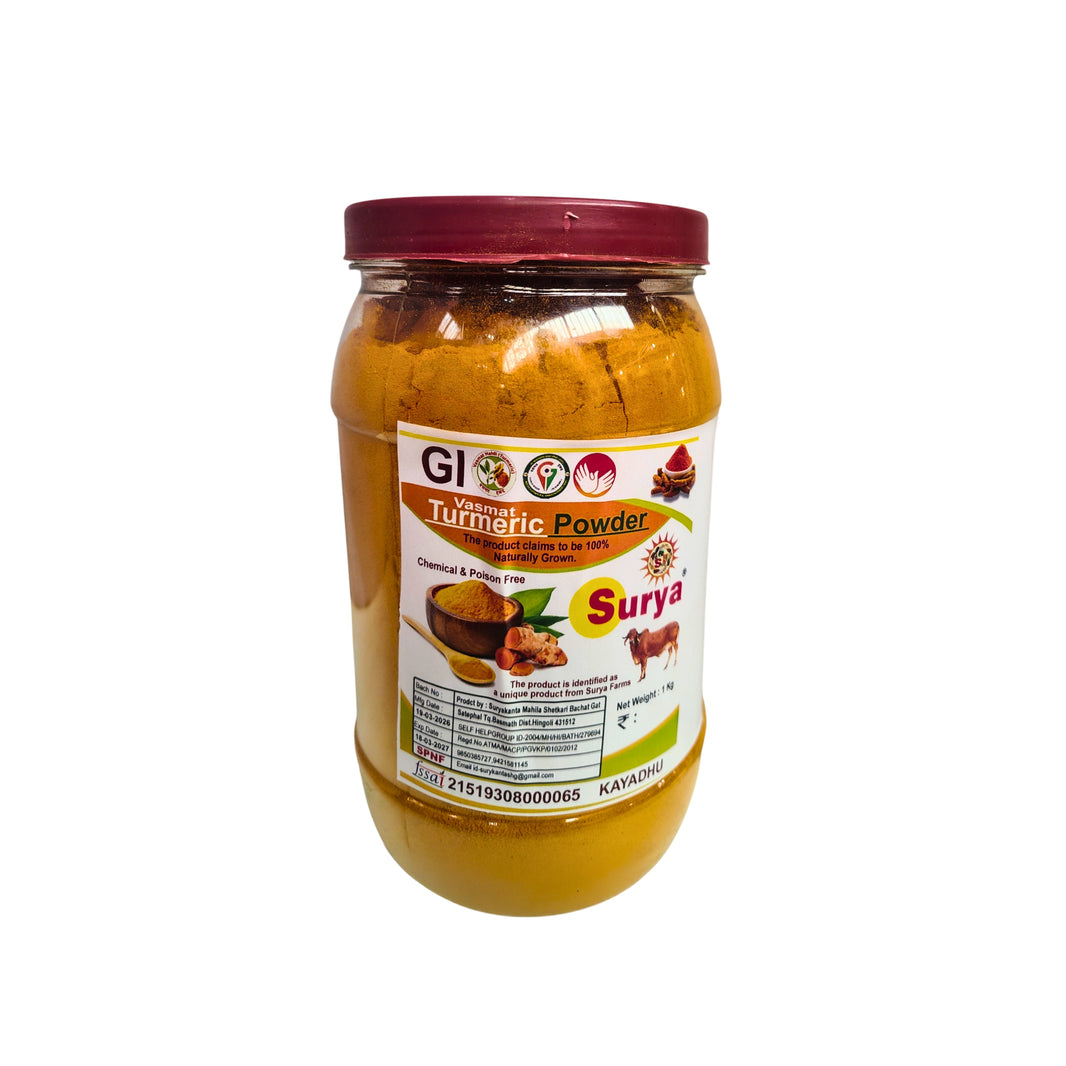 SURYA Halad Powder Pack Of 1kg Natural Turmeric Powder Rich Color Traditional Spice Ingredient
