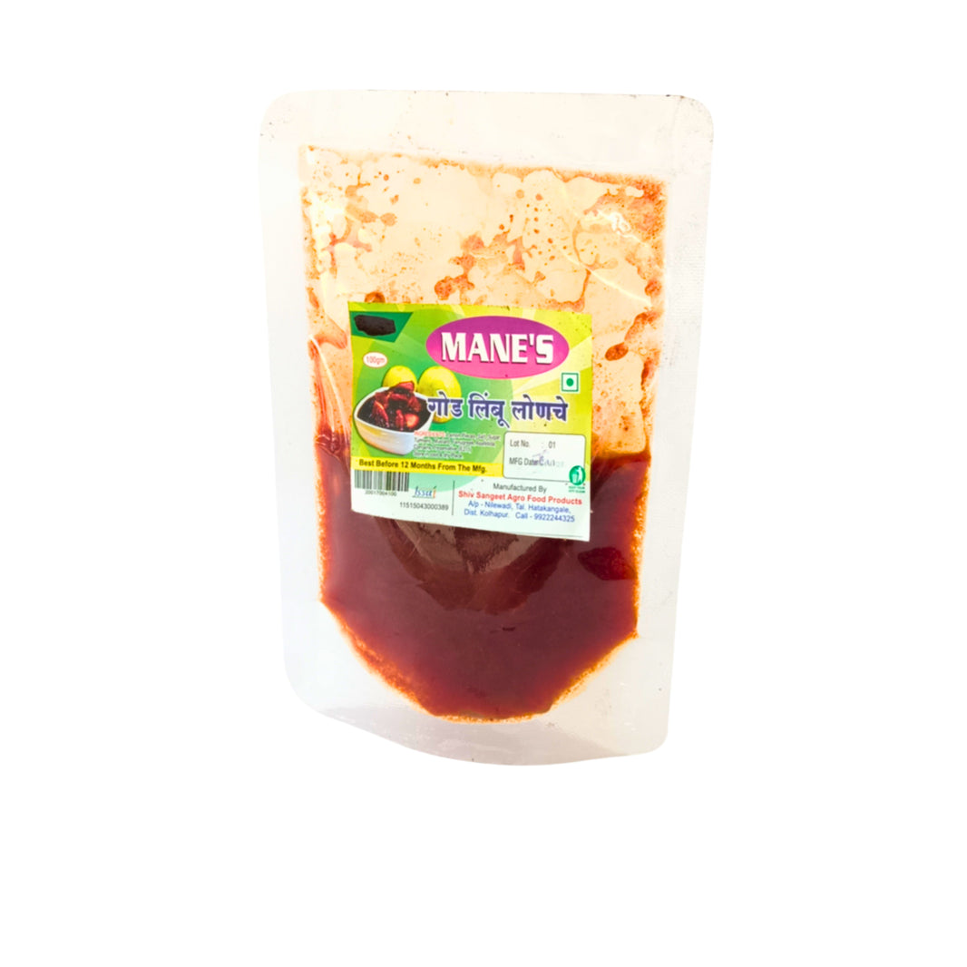 MANE Sweet Lemon Pickle, Shri Sai SHG, Natural Ingredients, No Artificial Colour, Pack of 100 gm