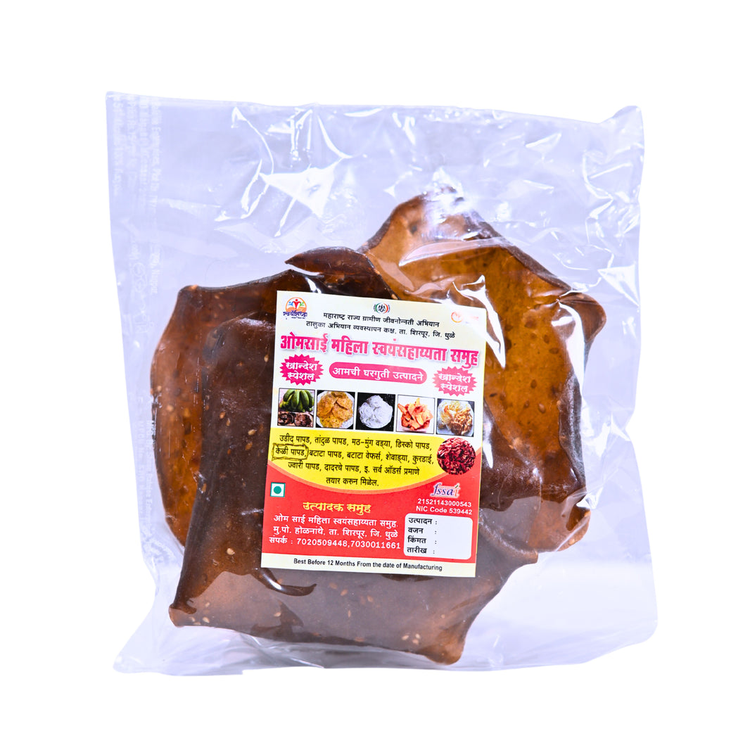 OM SAI - Banana Papad | Natural, Authentic, No Chemicals, No Artificial Color | 250 gm