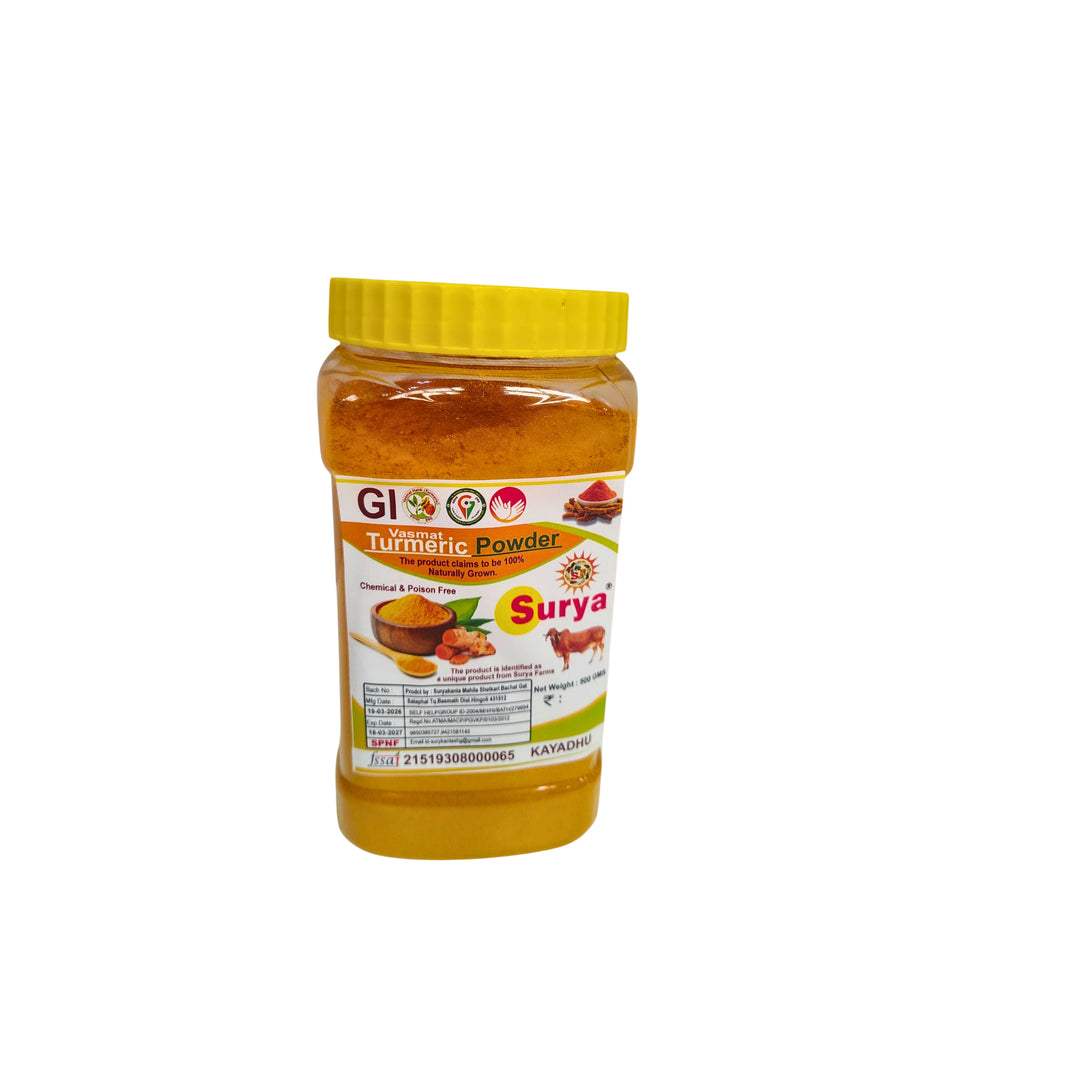 SURYA Halad Powder Pack Of 500gm Natural Turmeric Powder Rich Color Traditional Spice Ingredient