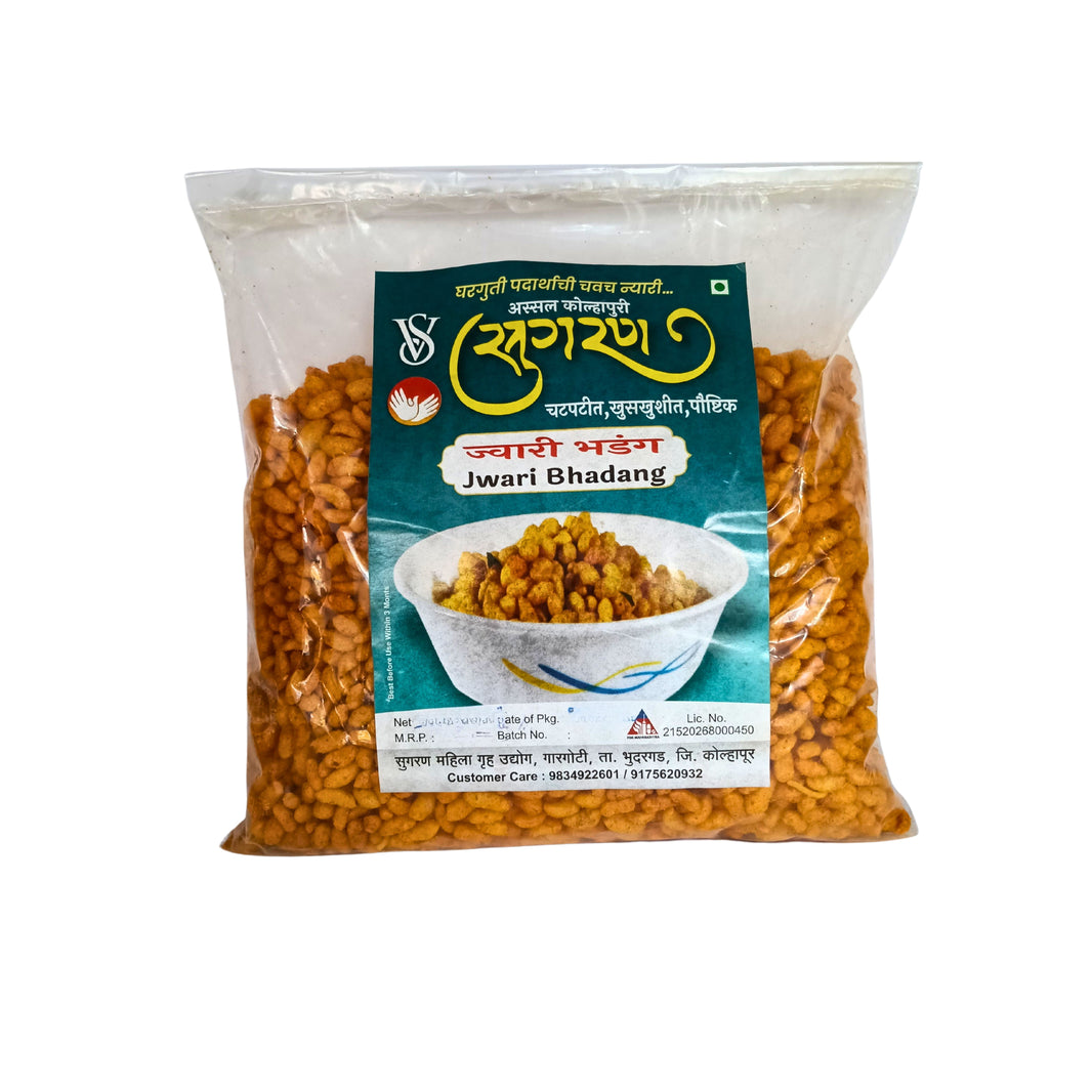 SUGRAN FOODS, Jwari Bhadang, Made By Natural Ingredients, No Artificial, Flavour, Pack of 500 gm